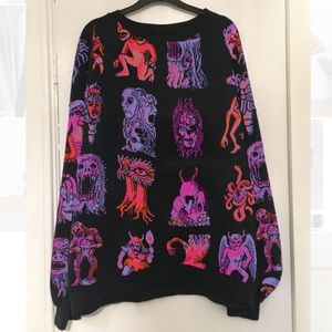 Super cool colorful monster/creature sweater